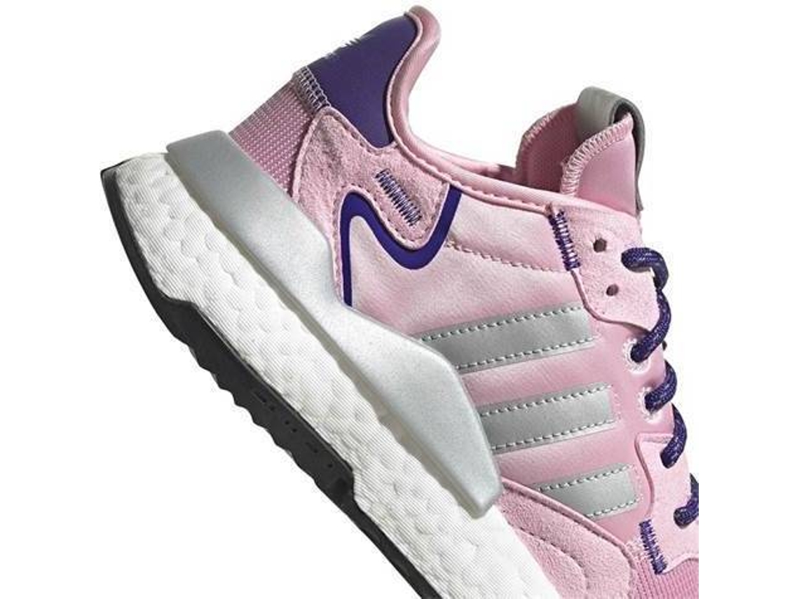 Zapatillas ADIDAS Nite Jogger Mujer (38 - Gris y Rosa) Worten.es