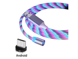 Cable De Carga Magnético Led Flowing Cable De Carga Para Teléfono Iluminado Y Brillante