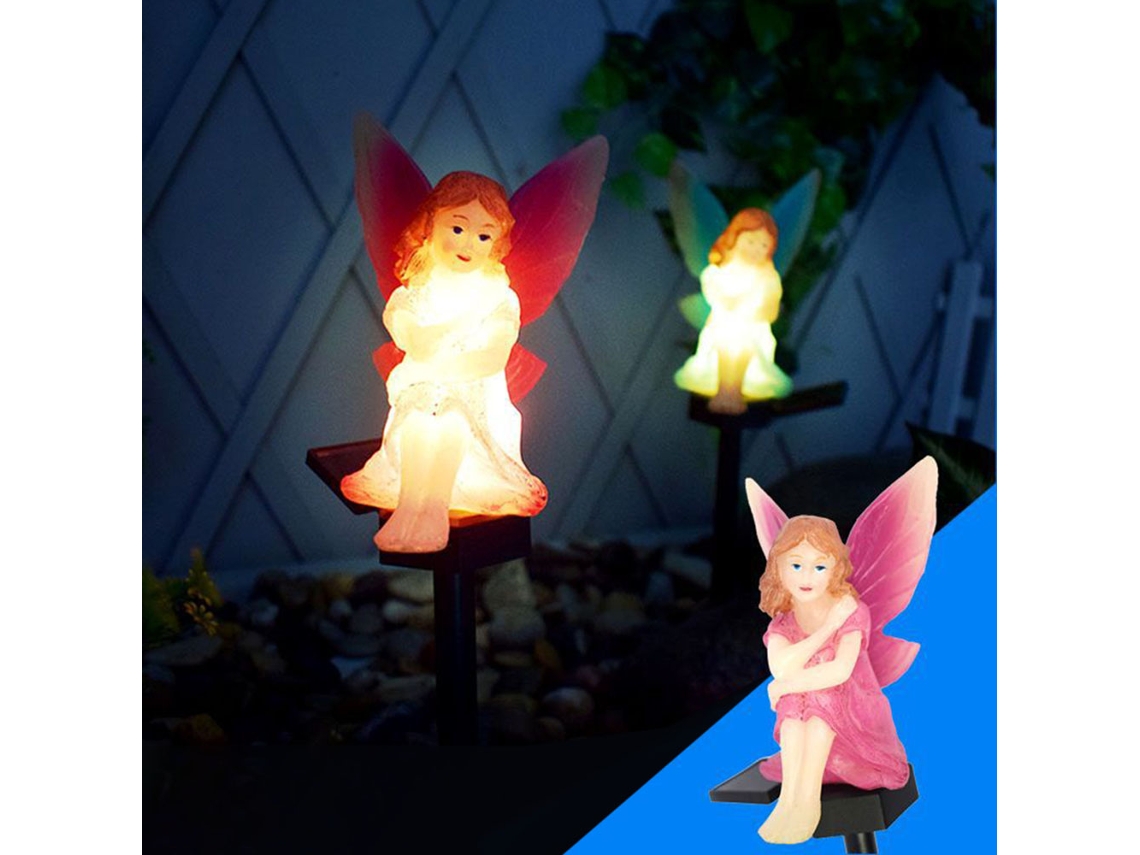 2026-lámpara Solar Led Hada De Flores Para Jardín Y Patio Decorativa Ip65 Luz Blanca Cálida Rosa/azul