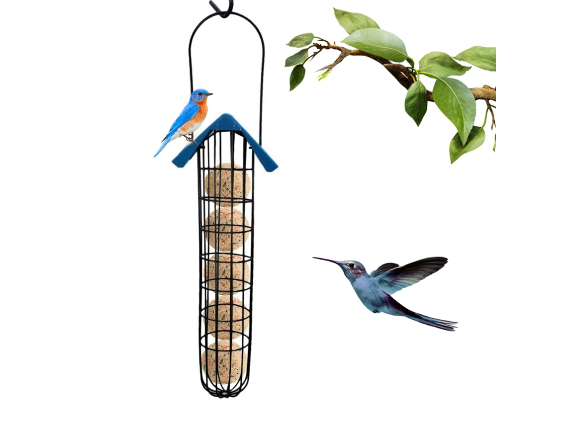 Comedero para pájaros silvestres con bola de grasa