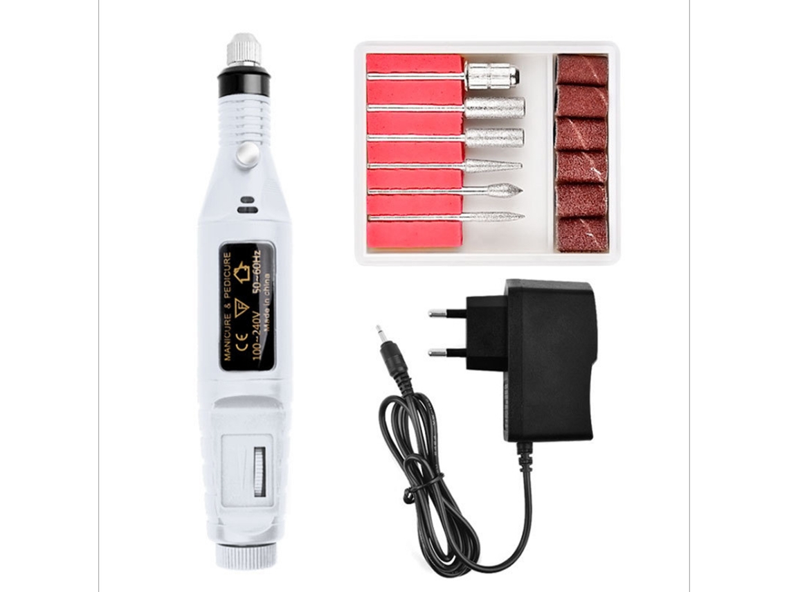 Taladro de uñas eléctrico portátil profesional, kit para uñas acrílicas, removedor de gel, limas para uñas de manos y pies, set de pedicura