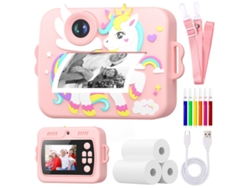 Câmara Digital Eifson Cámara De Impresión Instantánea Para Adolescentes Pantalla De 2,4 Pulgadas Rosa
