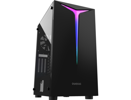 carcasa atx torre mediana con panel de cristal GAMDIAS Argus E2 Elite RGB