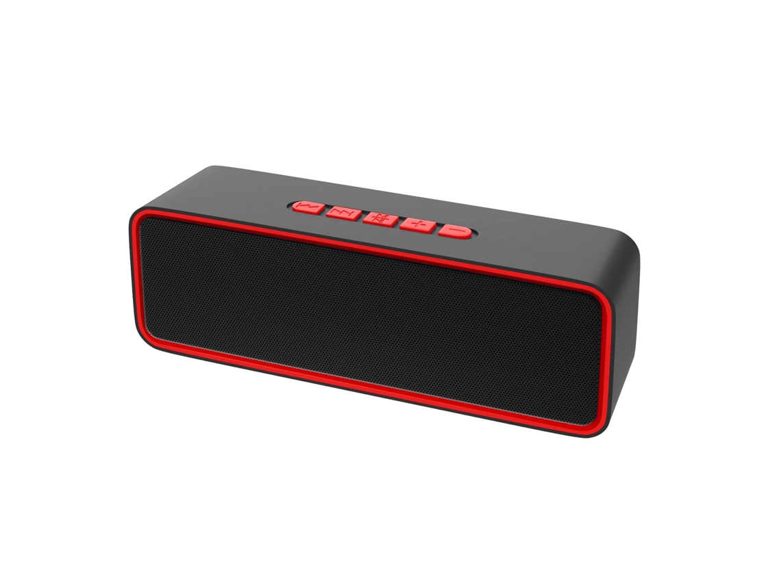 (rojo) Altavoz Bluetooth 5.0 Con Graves Estéreo 3d, Calidad De Sonido Hi-fi Y Una Batería De 1500 Mah.