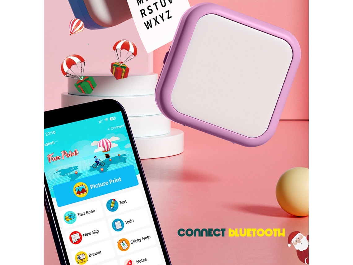 Mini Impresora Térmica Portátil Sin Tinta M3 Inalámbrica Bluetooth Hd Impresora Rosa Cuich