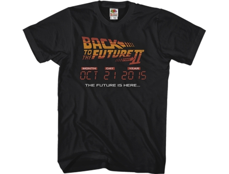 Camiseta Unisexo DEEPSTONE Back To The Future 10 21 2015 Negro (S)