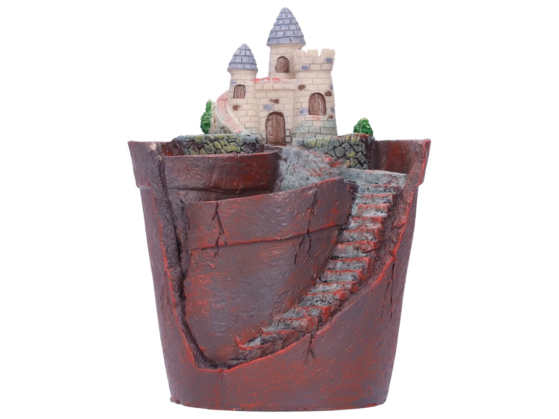 Maceta Miniatura De Resina Con Forma De Casa Para Plantas Suculentas - Decorativa Para El Hogar Y El Jardín.
