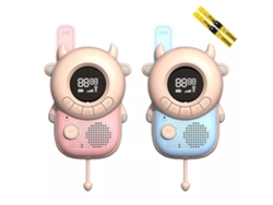 Walkie Talkie Prumay para niños, Walkie Talkie portátil de 22 canales con linterna LCD retroiluminada, carga USB