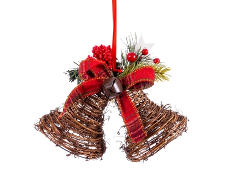 Adorno de Navidad BIGBUY CHRISTMAS Adorno Navideño Multicolor PVC Rojo (10x10X22cm)