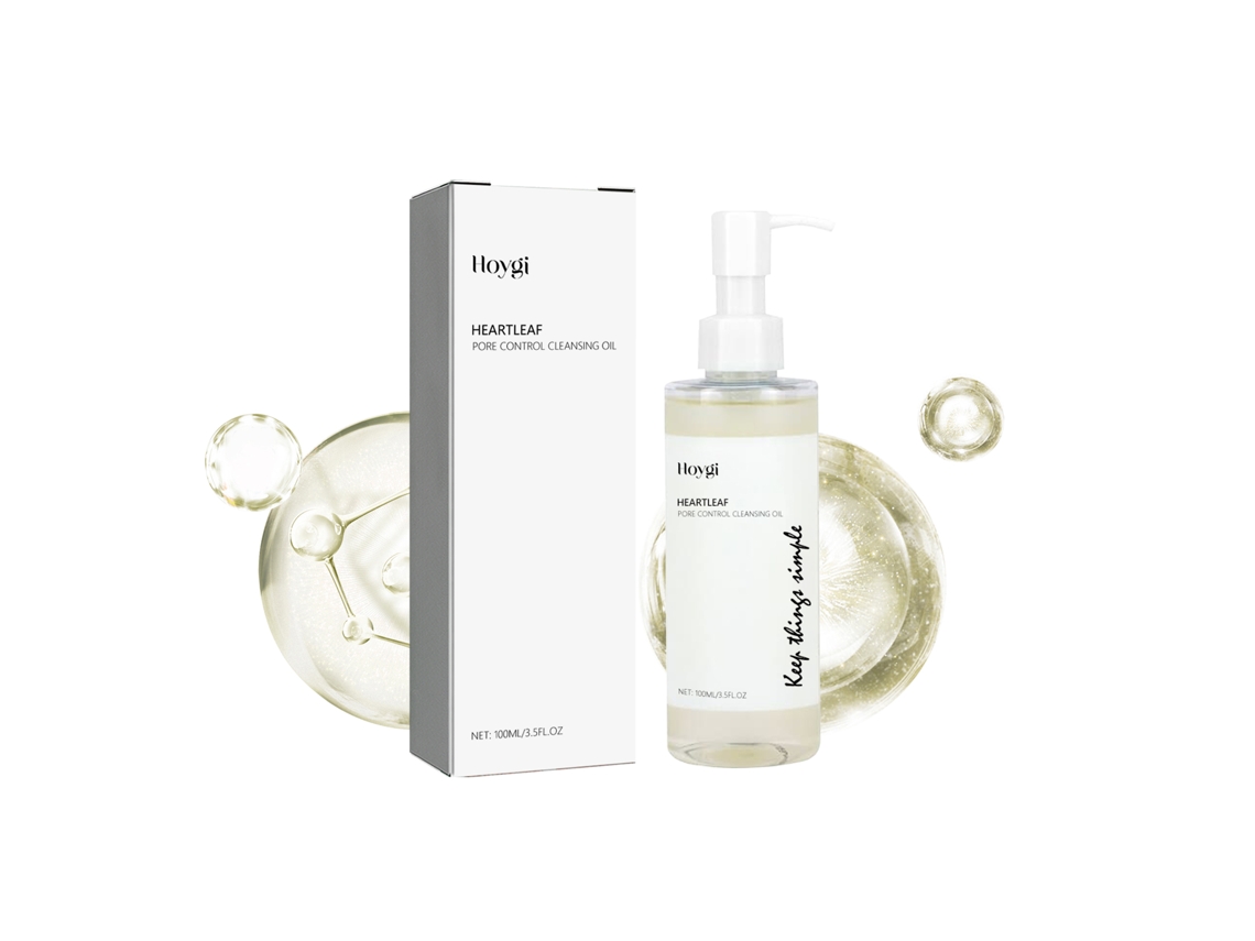Aceite limpiador para el control de poros: elimina suavemente el maquillaje y minimiza los poros con aceite de oliva y extracto de Houttuinia.