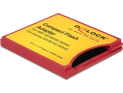 Cable Adaptador DELOCK CF type II para SD Rojo y Amarillo