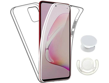 Kit Funda, Popsocket y Soporte Samsung Galaxy A31 360º Impact Protection Transparente