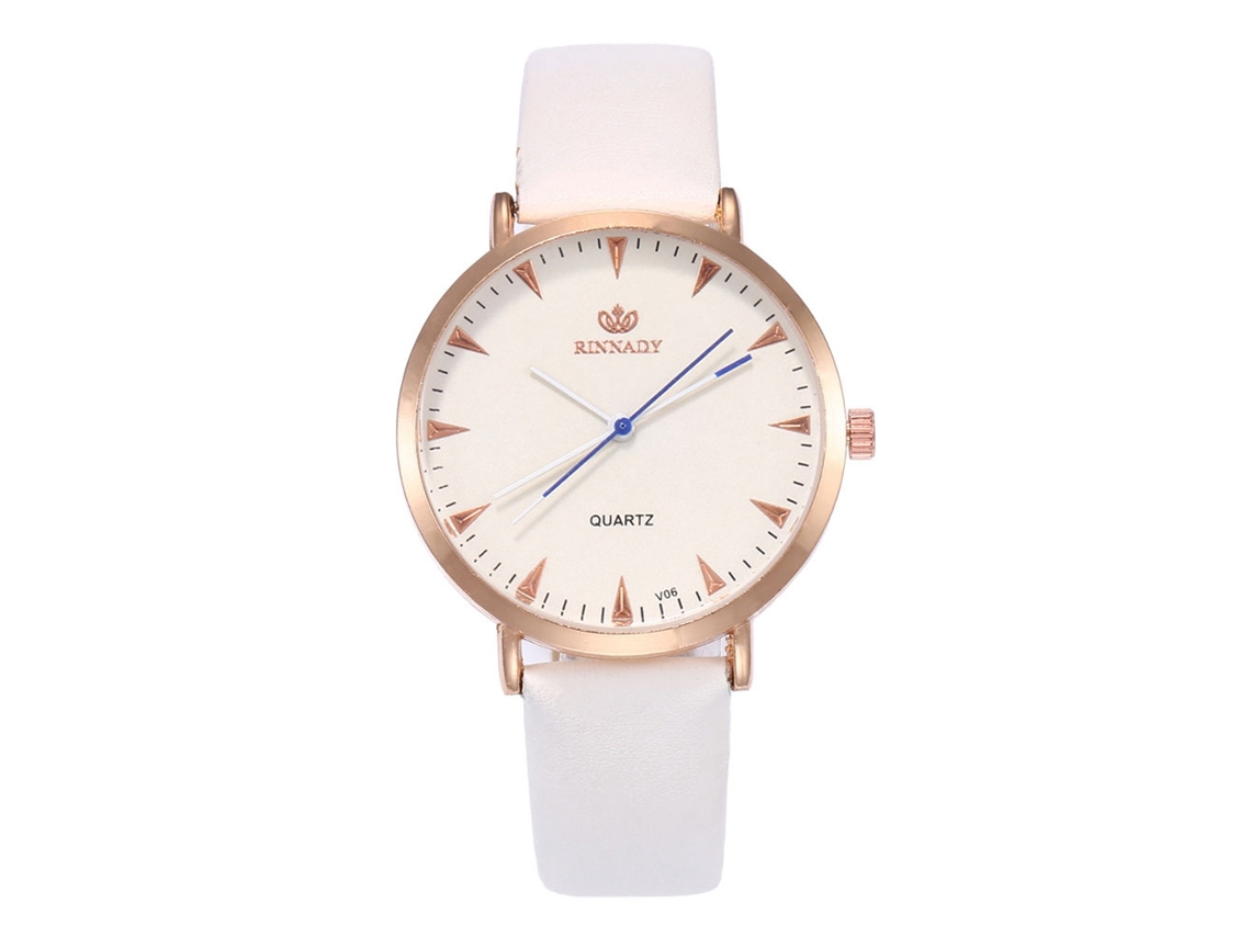 Reloj De Cuarzo Unisex Con Correa De Cuero Pu De Zhoulianfa (blanco)