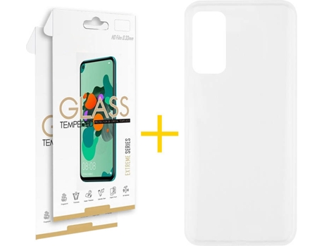 Kit Funda + 2 Protectores de Pantalla Huawei P Smart 2021 SKYHE Liso 10 Transparente
