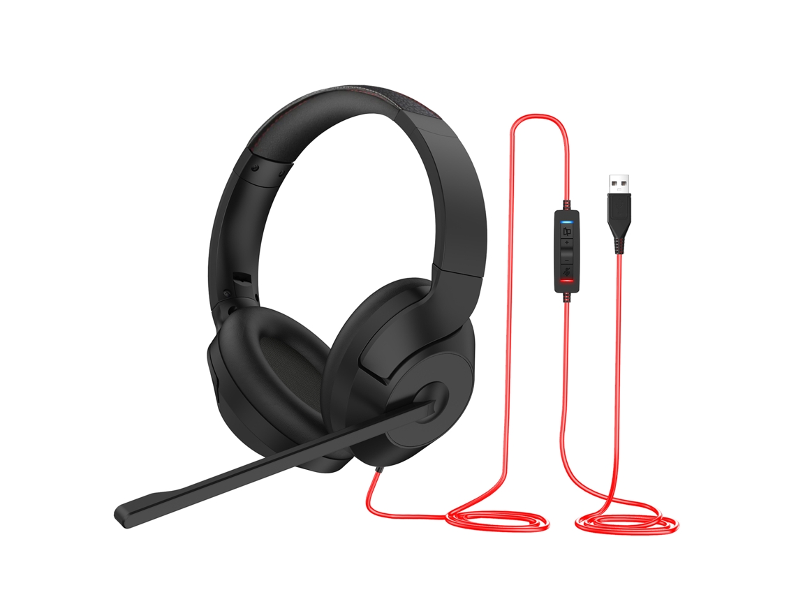 Auriculares Supraaurales Con Cable Usb, Micrófono Dual Y Cancelación De Ruido (enc) Para Microsoft Teams.