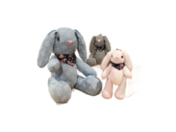 Llavero de conejo de peluche con estampado a cuadros, colgante de juguete para llaves y teléfono móvil CHABERLU