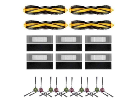 1 conjunto para robô ecovacs deebot ozmo t8, filtro de escova lateral da escova principal