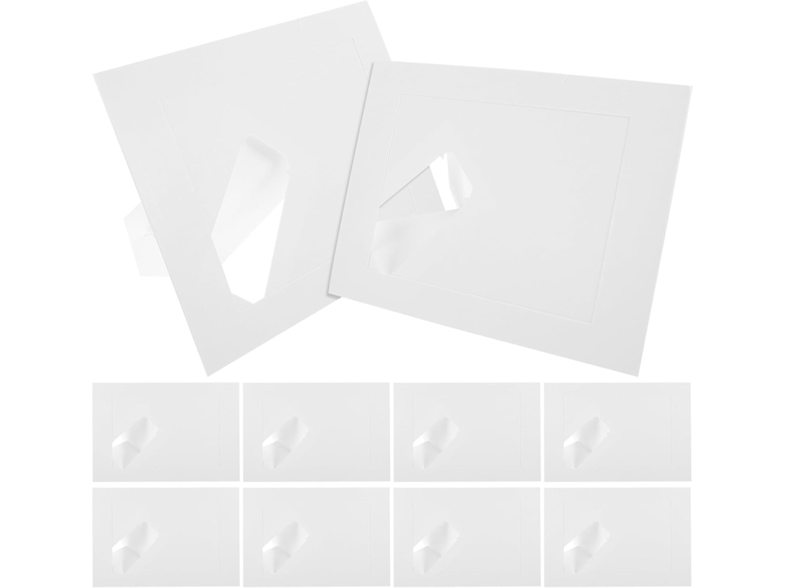 Marcos Fotos Papel Kraft Blanco Manualidades 18 7 Pulgadas Juego 10 Decorativos Hogar Oficina Decoración