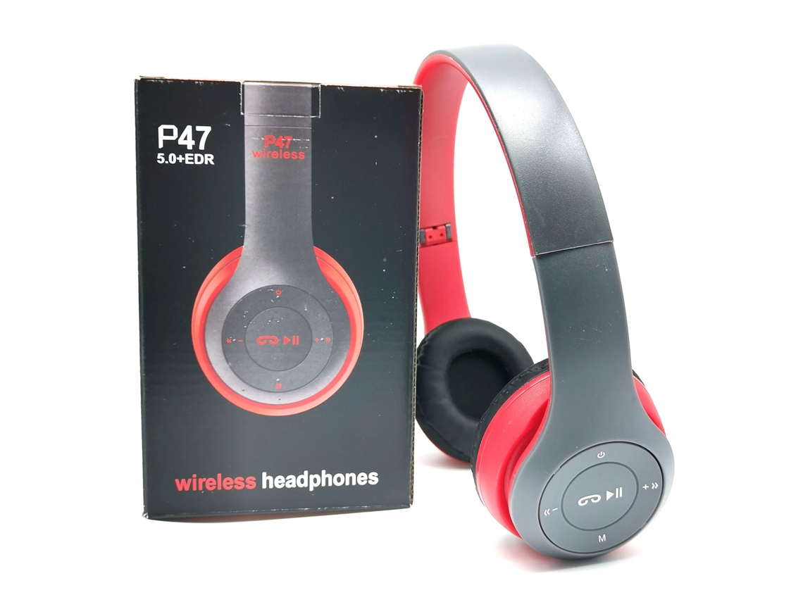 Auriculares Estéreo Plegables Inalámbricos Bluetooth 5.0 De Alta Fidelidad Con Micrófono (rojos)