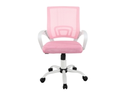 Sillas de oficina con asiento textil color Blanco y Rosa Modelo Martina FURNITURE STYLE
