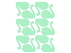 12 Pegatinas Luminosas De Cisnes De Dibujos Animados Para La Decoración De Habitaciones Infantiles, Pvc No Tóxico.