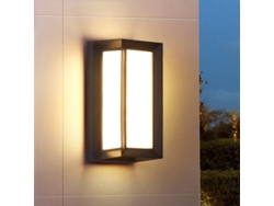 Aplique De Pared Led, Aplique De Pared Exterior De 18 W, Moderno, Resistente Al Agua Ip65, Aplique De Pared Para Porche Negro (cubo, Luz Cálida)