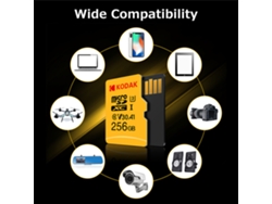 Tarjeta Micro Sd Kodak De 256gb U3 A1 V30 100mb/s
