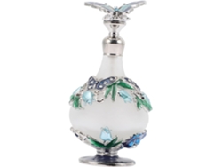 Frasco De Perfume De Vidrio Vintage Recargable Para Viajes, Recipiente Vacío Apto Para Aceites.