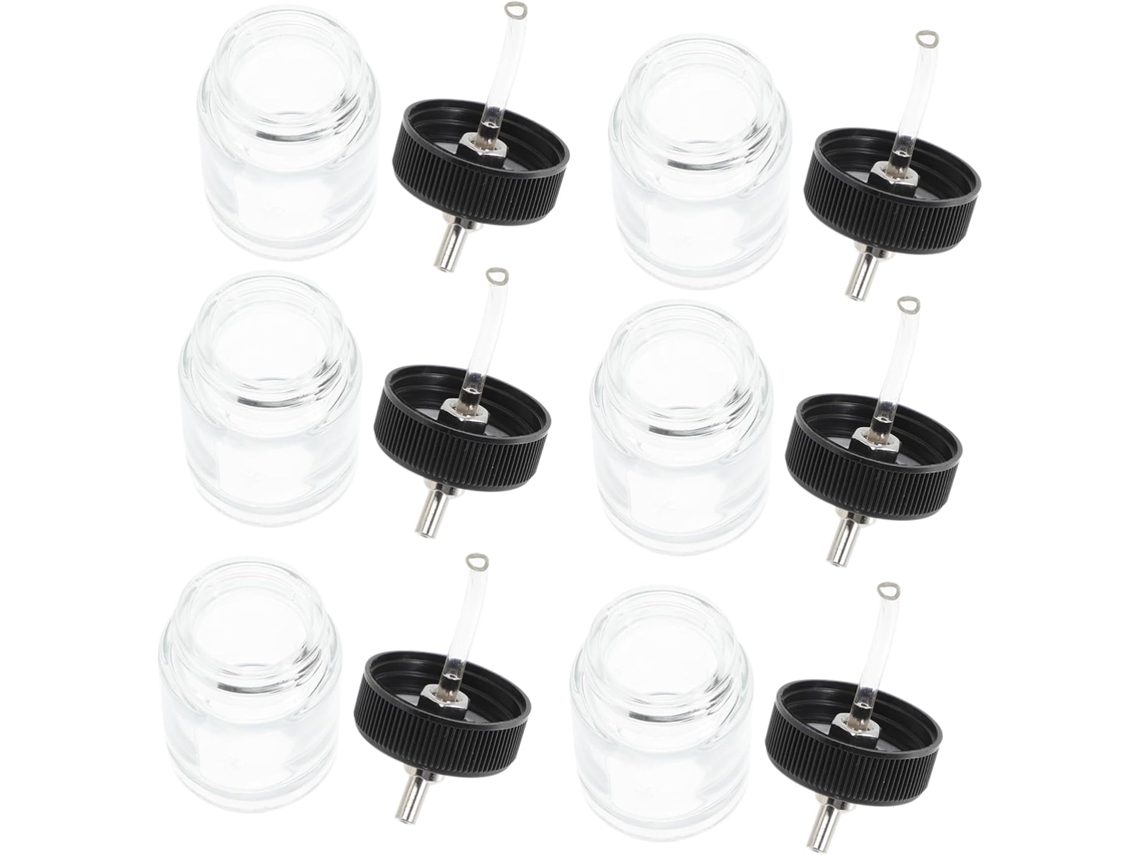 Juego De 10 Botellas De Vidrio Para Pintura, Ideales Para Aerógrafo, Con Dispensadores Y Recipientes De Almacenamiento.