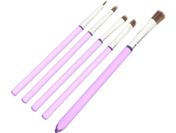 Té, Postre, Decoración, Juego De 5 Pinceles Morados Para Decorar Pasteles Con Cerdas Flexibles Para Pintar Alimentos.