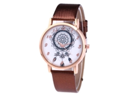 Reloj De Pulsera De Cuero Para Mujer, Estilo Casual Elegante, Cuarzo, Moda Estudiantil, Estilo Café.