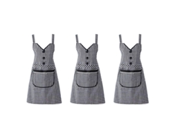 Delantal De Algodón Transpirable 3 Piezas, Ropa De Trabajo Para Cocina Restaurante, Suave Y Ligero Para Verano