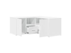 Mueble esquinero blanco MAISON EXCLUSIVE en derivados de madera 160x40x45 cm