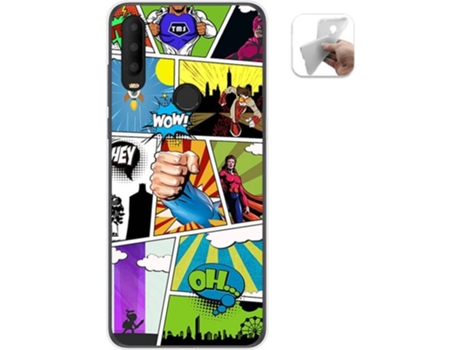 Carcasa Alcatel 3X 2020 TUMUNDOSMARTPHONE Comic Multicolor