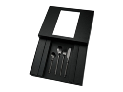 Conjunto De Cubiertos De Acero Inoxidable De 24 Piezas Cubiertos Multiusos Para Casa Y Cocina Gusshious Negro