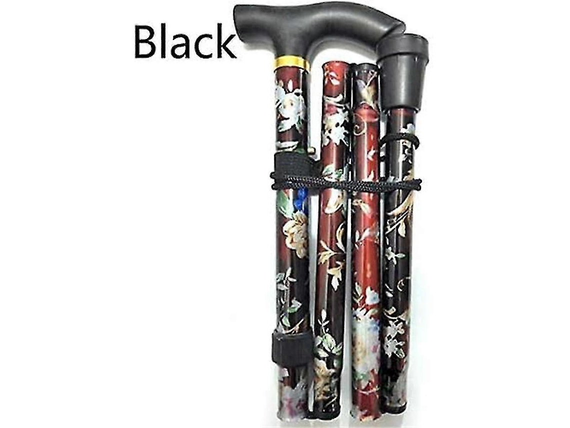 Bastón deslizante de aluminio con diseño floral para senderismo, acampada y como ayuda protectora para la movilidad.