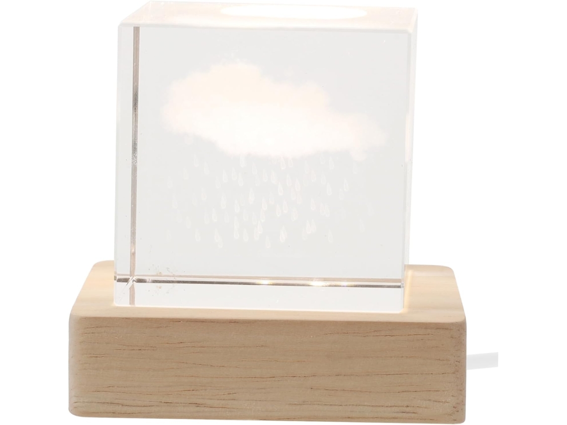 Lámpara De Noche Usb Con Forma De Cubo De Cristal Y Base Con Interruptor, Lámpara Ambiental Para Dormitorio Y Sala De Estar.