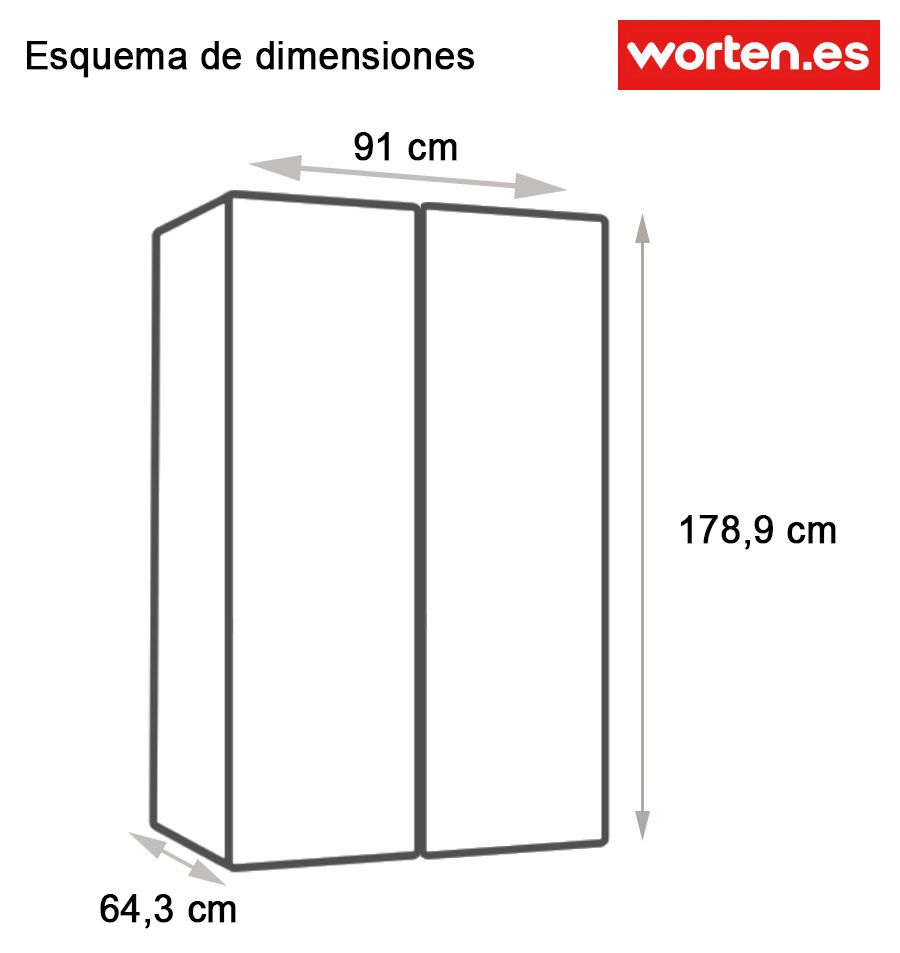 Frigorífico Americano HISENSE RS677N4BID (No Frost - 178.9 cm - 519 L - Inox)