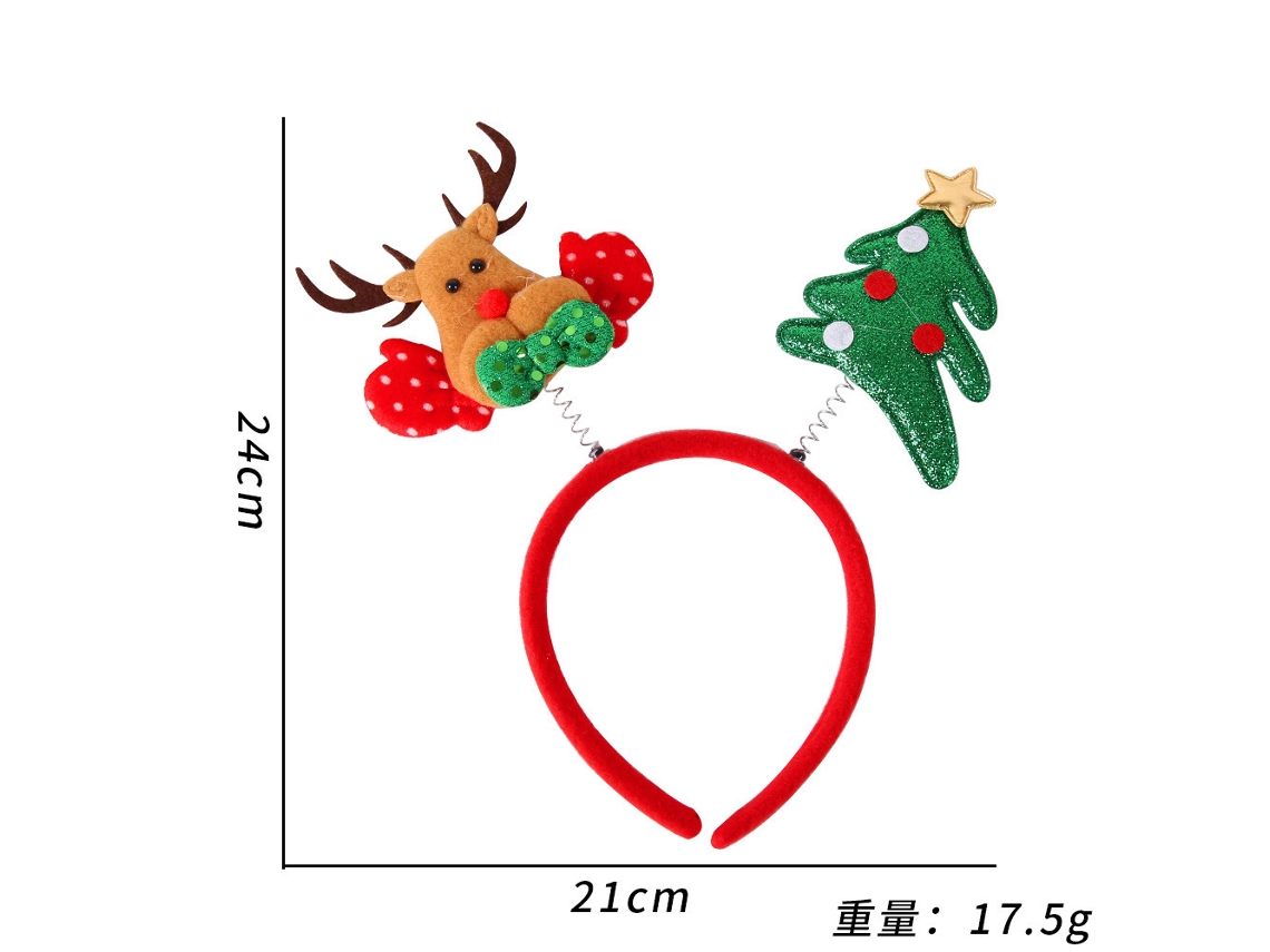Diadema navideña con cuernos, accesorio navideño brillante, ideal para fiestas, cosplay y uso diario Aeuzwr (Estilo 52)