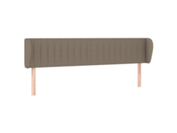 Cabecero con solapas, tejido marrón grisáceo, MAISON EXCLUSIVE (203x23x78 cm)