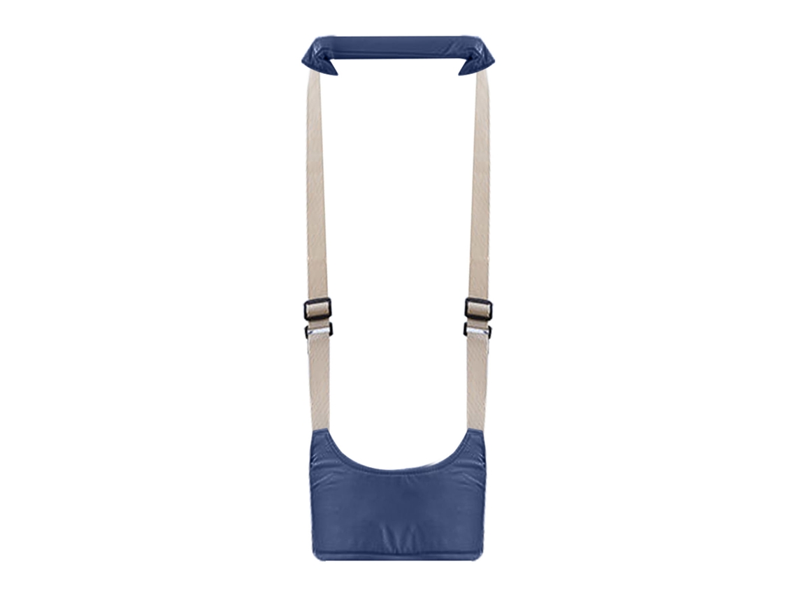 Arnês Para Aprendizagem De Andar Bebê Algodão Respirável Com Tração Manual Capacidade 20kg Azul Marinho