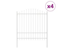 Barrera exterior VidaXL de altura ajustable de acero con recubrimiento en polvo blanco