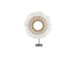 Decoración Pluma Hierro Juju Blanco 50x12,5x59cm