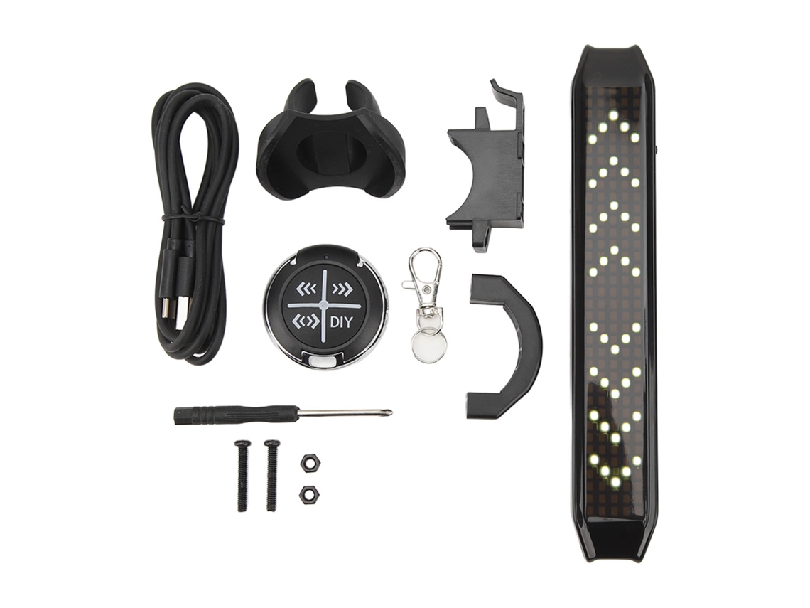 Luces traseras para bicicleta con intermitentes LED, conectividad Bluetooth y recarga USB.
