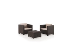 Conjunto de Jardín CONCEPT U Ankara (Marrón - Resina - 74x66x72 cm)