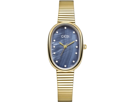 VEANXIN Reloj compacto y sofisticado de aleación resistente al agua para mujer-Oro blanco