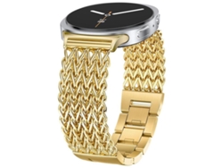 Bracelete Para Samsung Galaxy Watch Watch 8 / 8 Classic - Aço Inoxidável Trançado Em Espinha De Peixe - Dourada