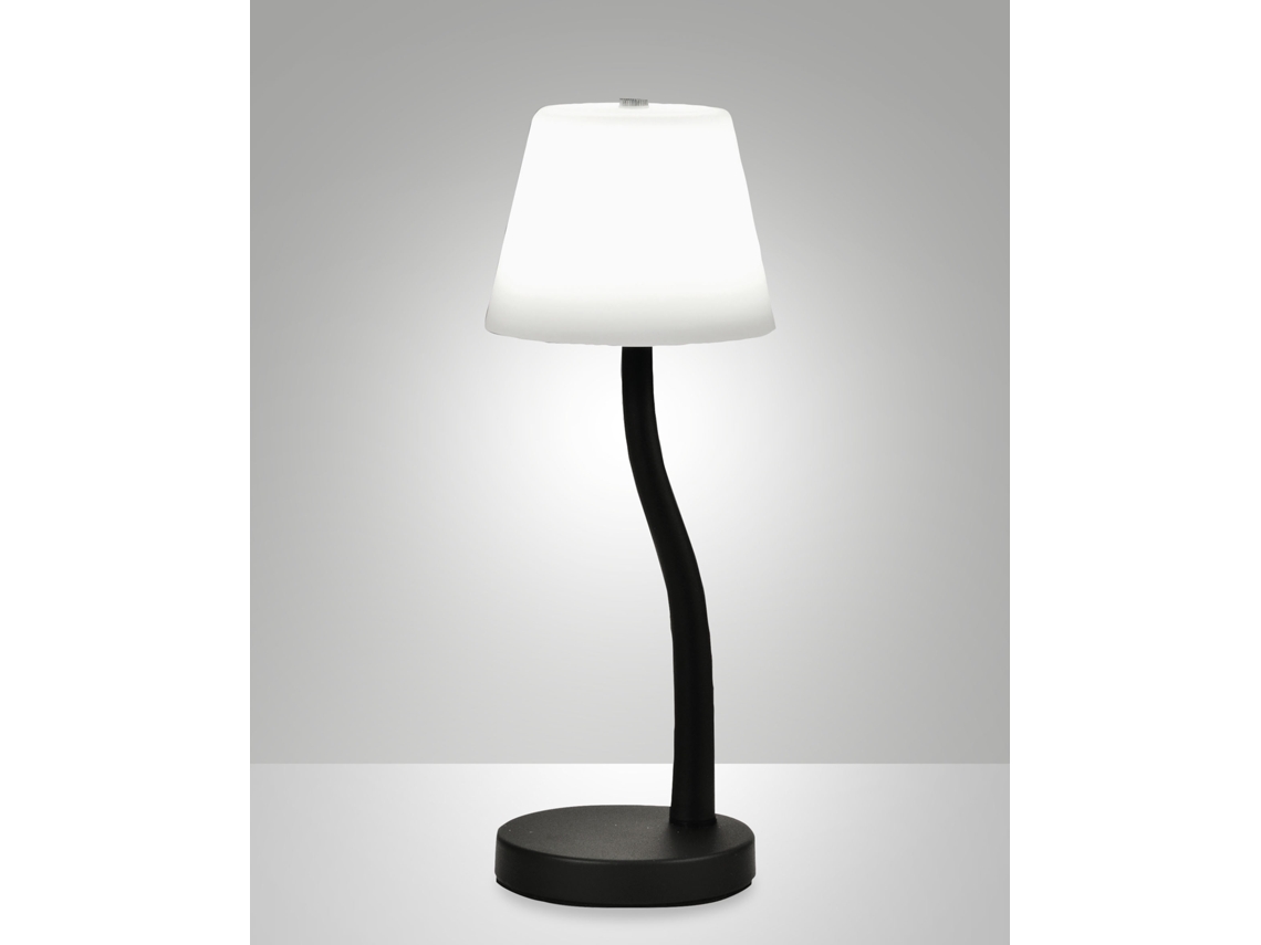 Lámpara De Mesa Led Ibla, 9w, 750lm, 3000k, Regulable Mediante Tacto, Estructura De Metal Y Cristal Soplado, Color Negro - Ibla
