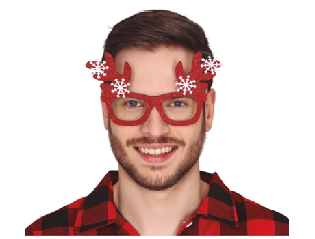 Gafas GUIRMA rojas con cuernos de reno