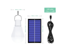 Rebe-bombilla Solar Portátil 130lm Led Para Senderismo, Pesca, Camping Y Iluminación De Tiendas